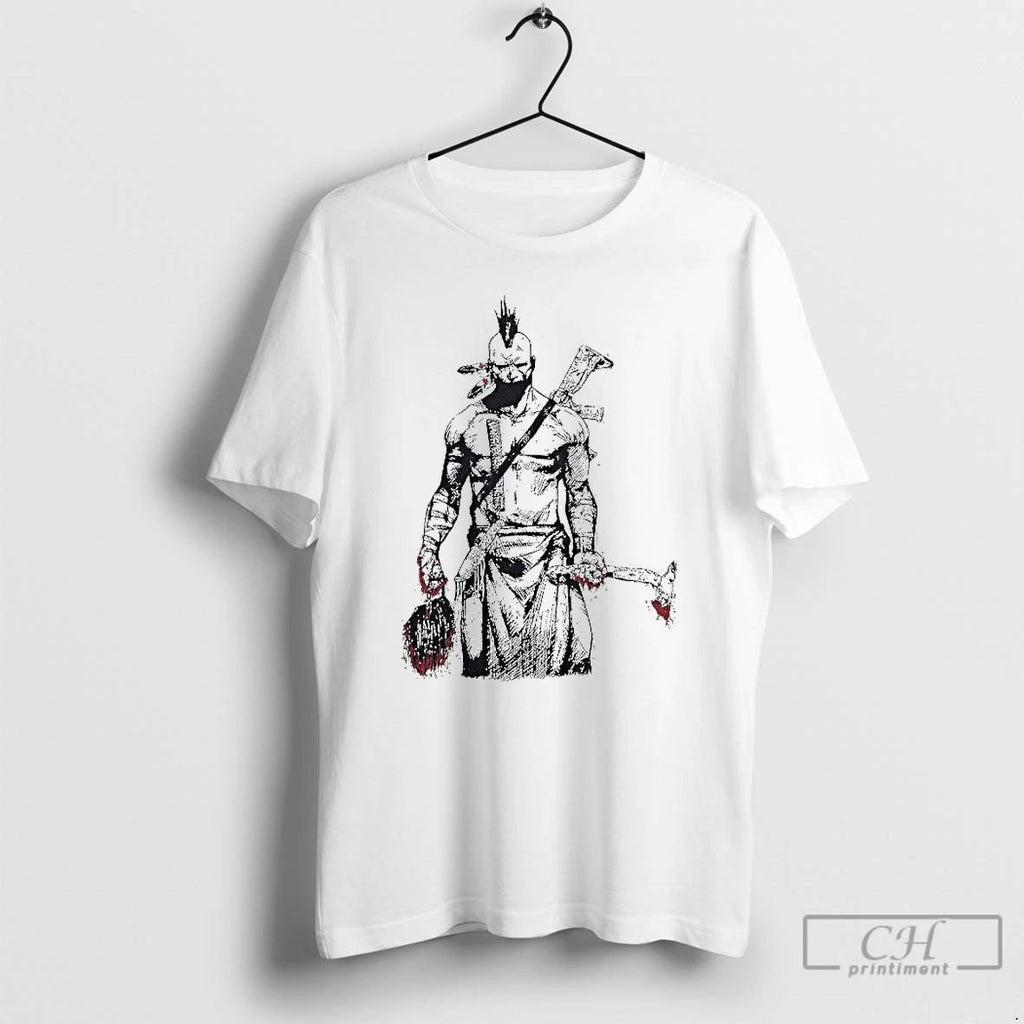 Premium Half Face Blades Scalper Axe T Shirts