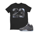 Shirt To Match Jd 5 Wolf Grey, Number 23 Sneaker Tee, Best Gift,AJ5s,Adults