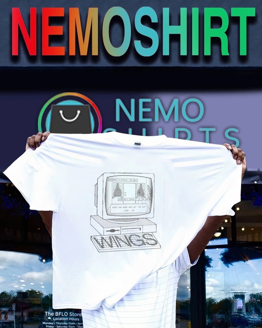 Wings Somebody’s Ringin’ the Bell Retro Computer shirt