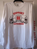 Hells Angels Cave Creek Support 81- Mens - 2SKULLS Long Sleeved White T-Shirt