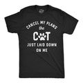 Mens Funny T Shirts Cancel My Plans The Cat Just Laid Down On Me Sarcastic