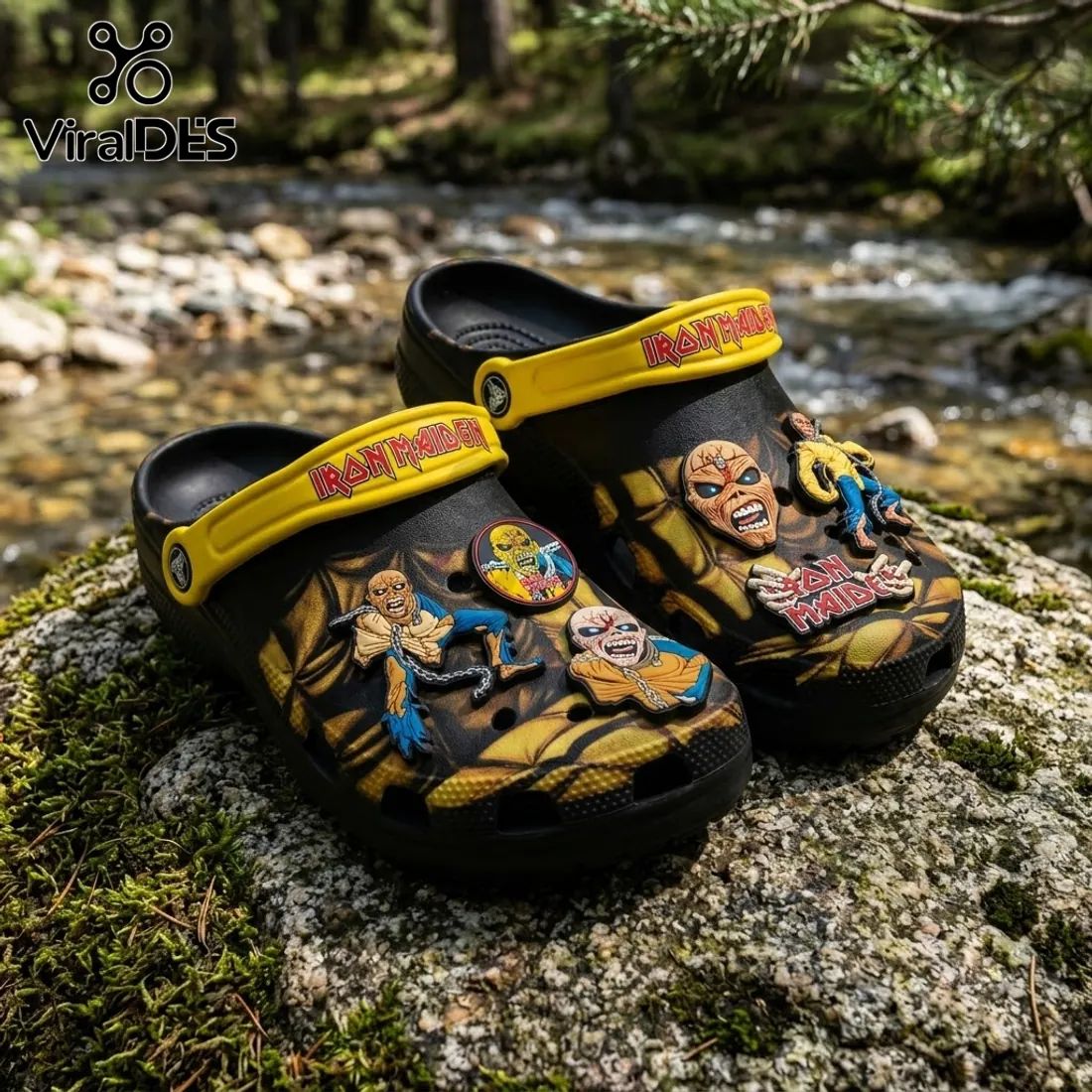 Iron Maiden Eddie Mascot Crocs Clogs Shoes