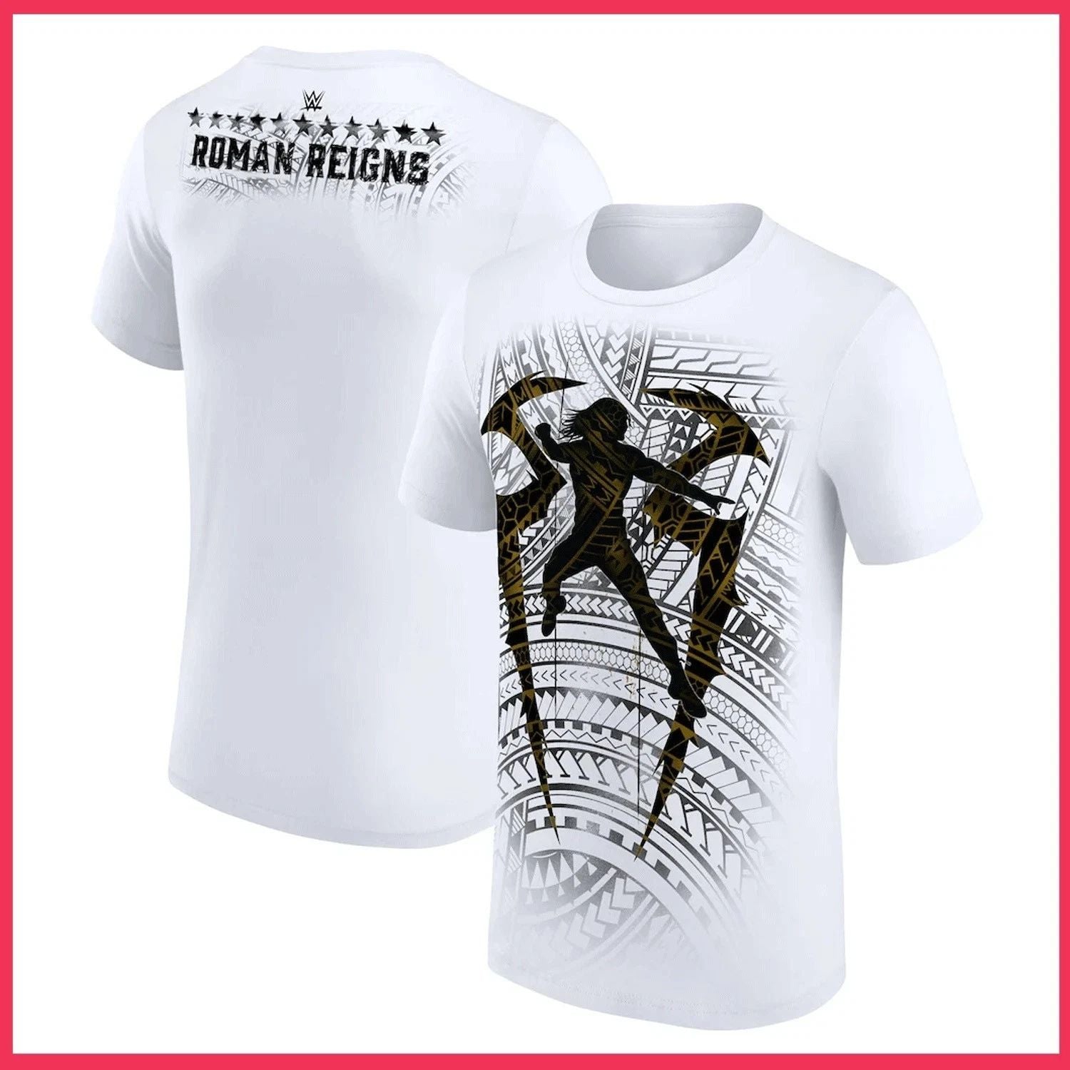 White Roman Reigns Tribal T-Shirt Reprint
