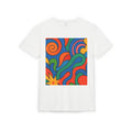 Colorful Abstract Sueded T-Shirt | Unisex, Trendy Tee, Art-Inspired Fashion