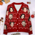 Custom Photo Christmas Is A Reminder Of The Joy That Family Brings - Family Personalized Custom Ugly Christmas Cardigan - Christmas Gift For Family