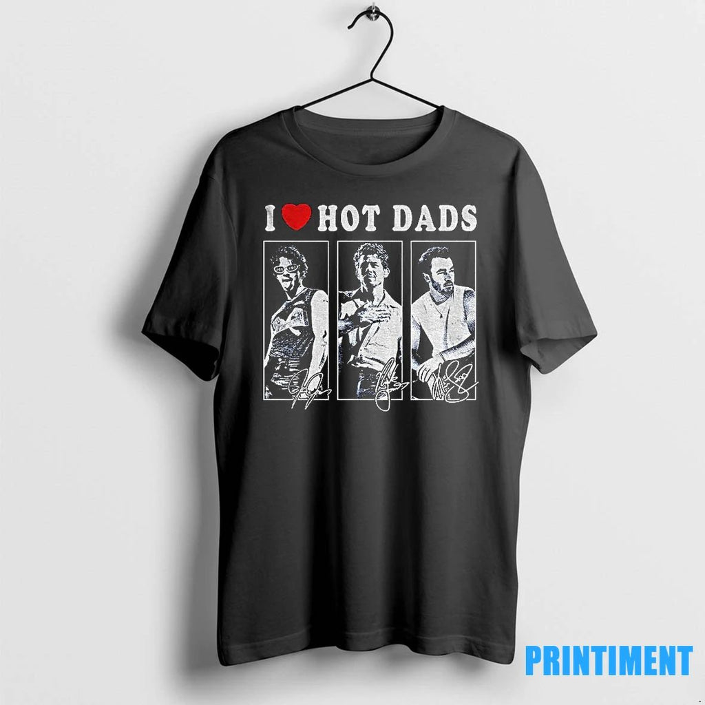 I Love Hot Dads Jonas Bros 20th Annivesary Tour 2025 Signature Tshirts Sweater