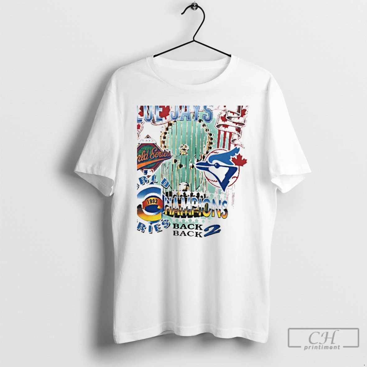 Classic Toronto Blue Jays 1993 World Series Champions Back 2 Back T Shirts