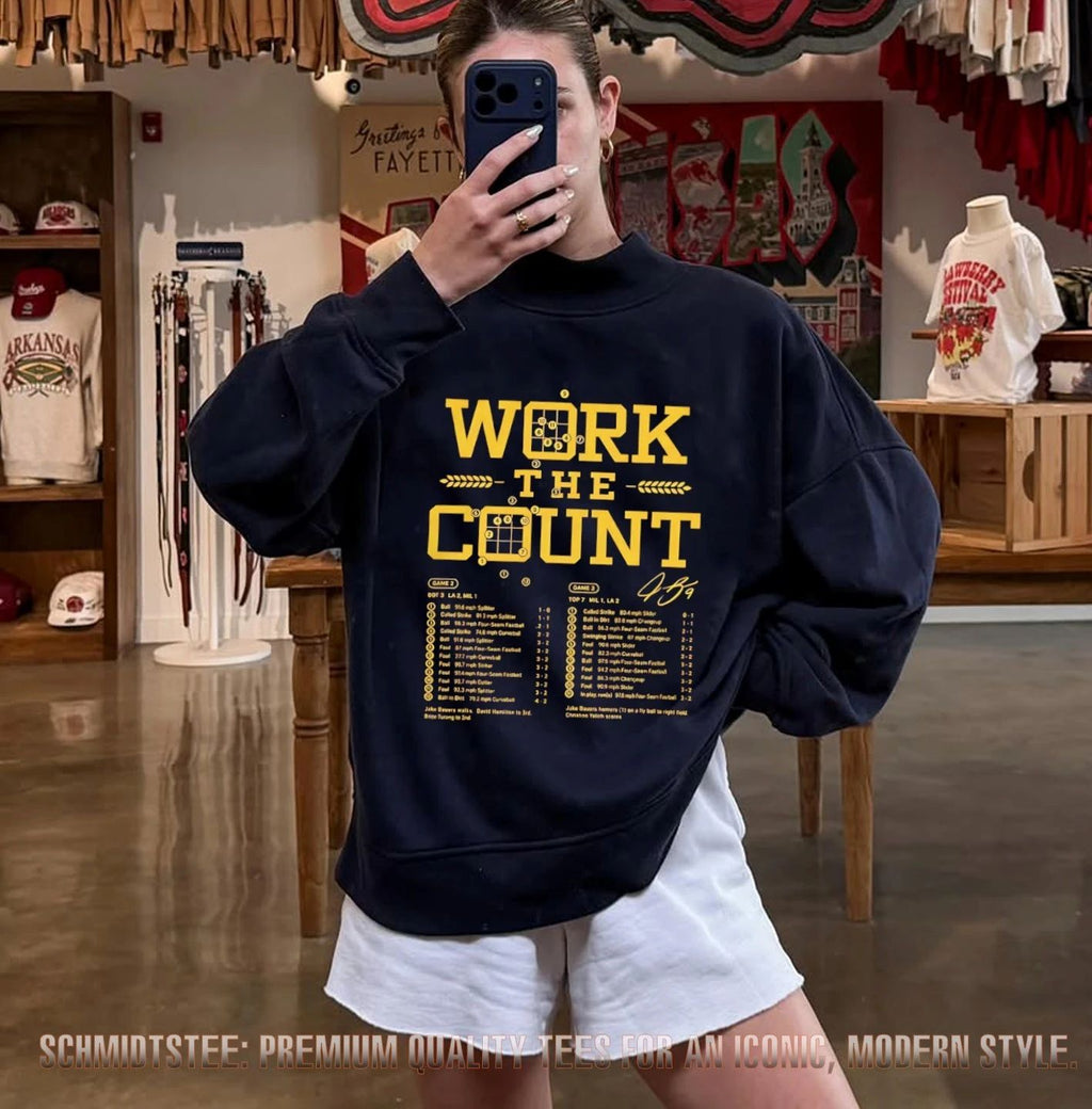 Milwaukee Brewers Work The Count JB9 Jake Bauers Baseball Pitch At Bat Breakdown shirt