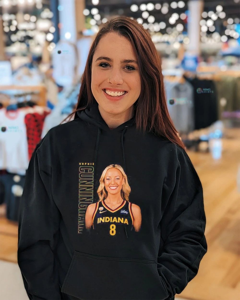 Sophie Cunningham Indiana Fever No 8 Graphic Graphic Shirt
