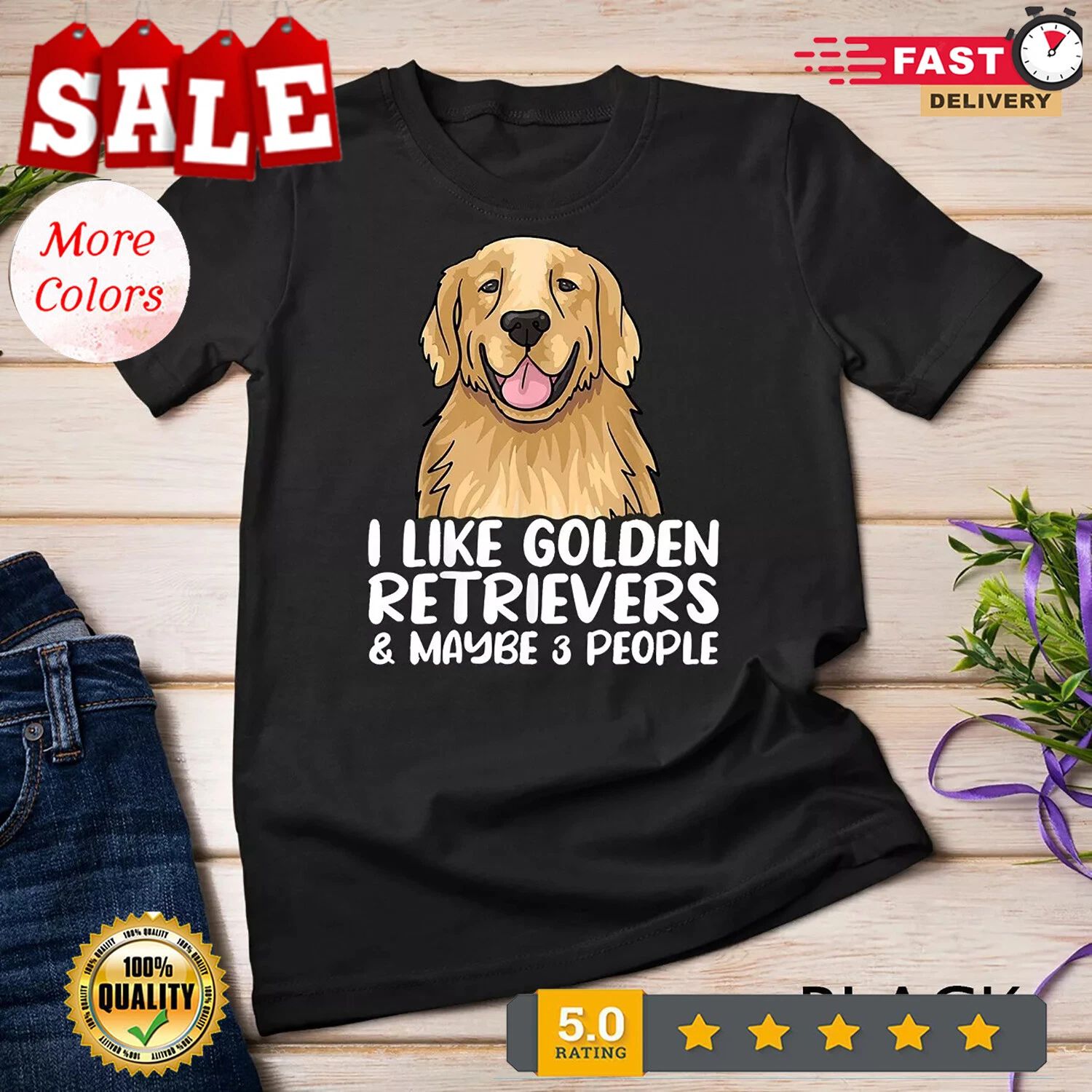 Golden Retriever Tshirt, Dog Lover Tee, Golden T-Shirt Unisex T-shirt