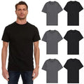 BILLIONHATS 6 Pack Men's Solid Colors Cotton T-Shirts Short Sleeve Lightweight
