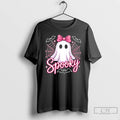 Classic Spooky Ghost Pink Coquette Halloween Cute T Shirts Hoodie Longsleeve