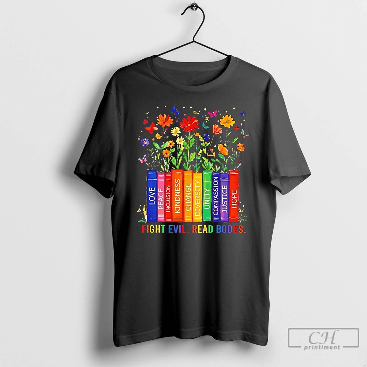 Classic Fight Evil Read Books T Shirts