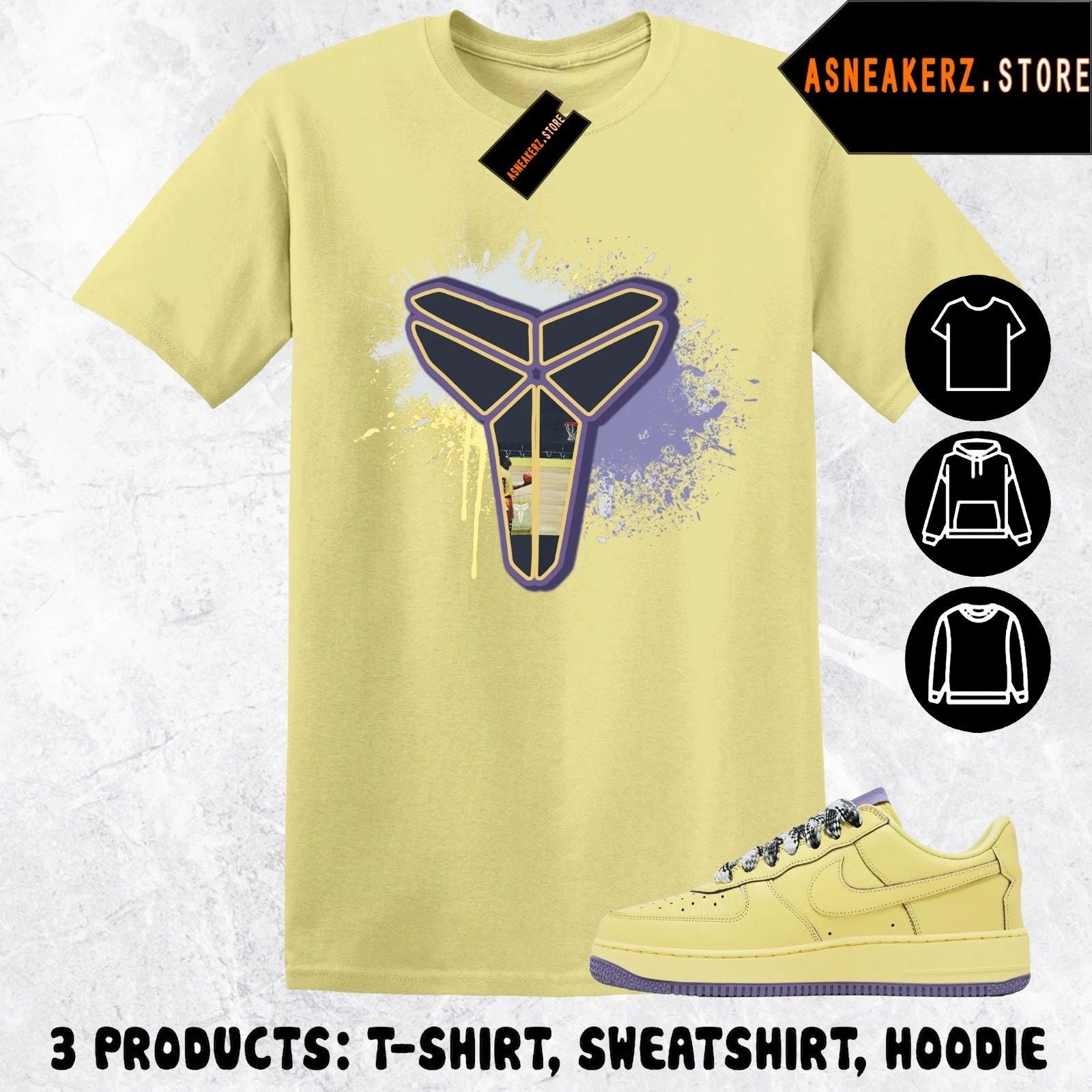 Tee Shirt Matching AF 1 Low Protro Kobe Bryant 2025 Match Sneaker Mamba Sheath