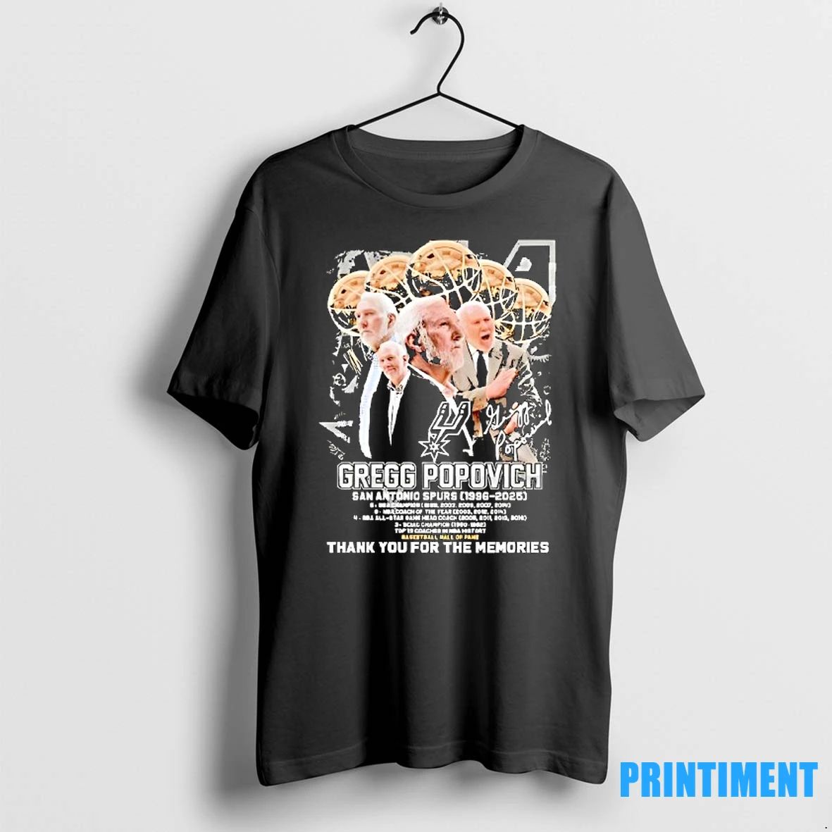 San Antonio Spurs 1996 2025 Gregg Popovich Thank You For The Memories Signature Tshirts Sweater