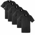 1 5 10 PACK Black Fruit of the Loom Heavy Cotton crew neck t shirt-mens tops Lot
