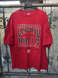 Vintage 90s Chicago Bulls Basketball Logo 7 T-Shirt Size XL NBA Made In Usa