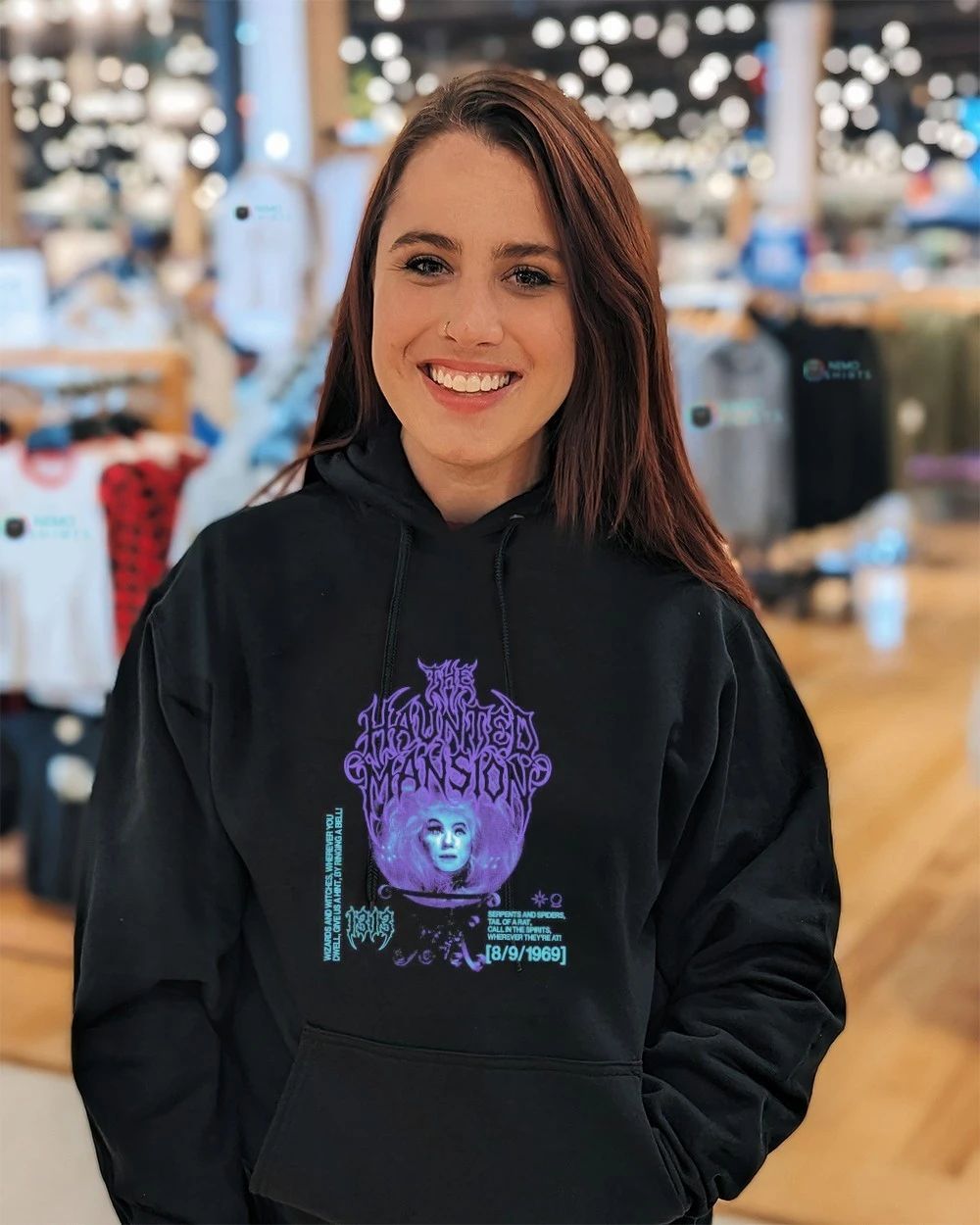 Madame Leota The Haunted Mansion Serpents and Spiders 1969 Halloween shirt