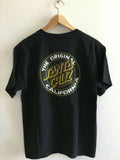 SANTA CRUZ SKATEBOARDS Black Shirt Logo Short Sleeve Crew Surf Skate CA - SMALL