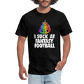 I Suck At Fantasy Football Rainbow Poop Men's T-Shirt