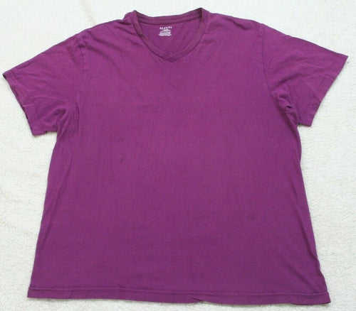 Alfani T-Shirt Top Purple Cotton Men's Tee Mans Solid Large Short Sleeve 1631