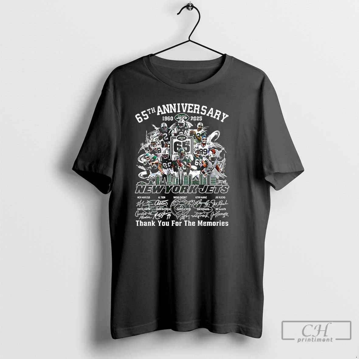 Classic New York Jets 65th Anniversary 1960 2025 Thank You For The Memories Signature