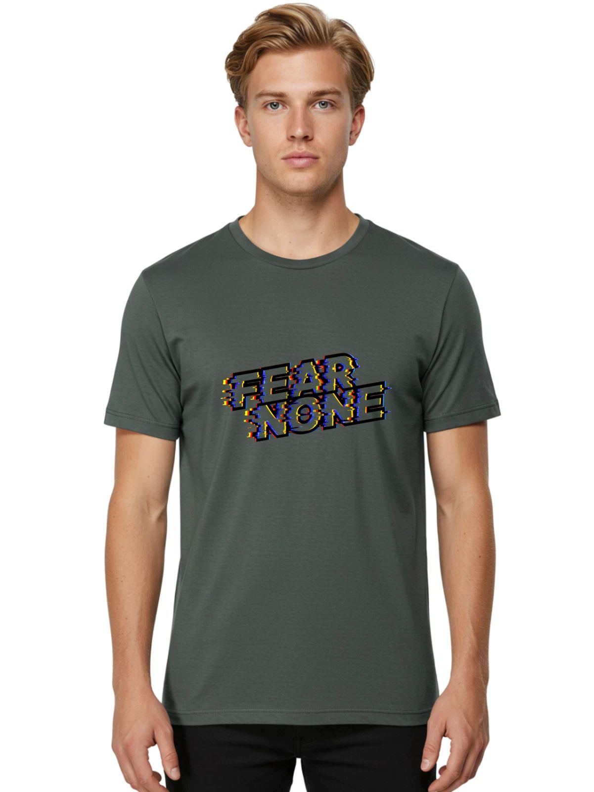 Fear-None-3 Mens Graphic Tee, 100% Cotton, Casual Summer Wear