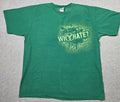 Anvil Shirt Mens XL Green Why Hate Go Create Graphic Short Sleeve Inspirational
