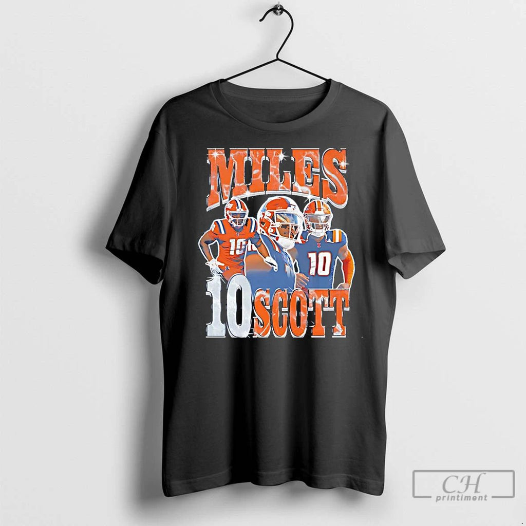 Classic Illinois Fighting Illini Miles Scott Number 10 Graphic Vintage Christmas Ornaments