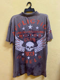 Affliction American Customs Motor Club Rebels 1973 Polo Shirt Large Y2K Grunge
