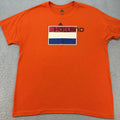 Adidas Shirt Men’s Extra Large XL Orange Climalite Holland Center Logo Daily Gym