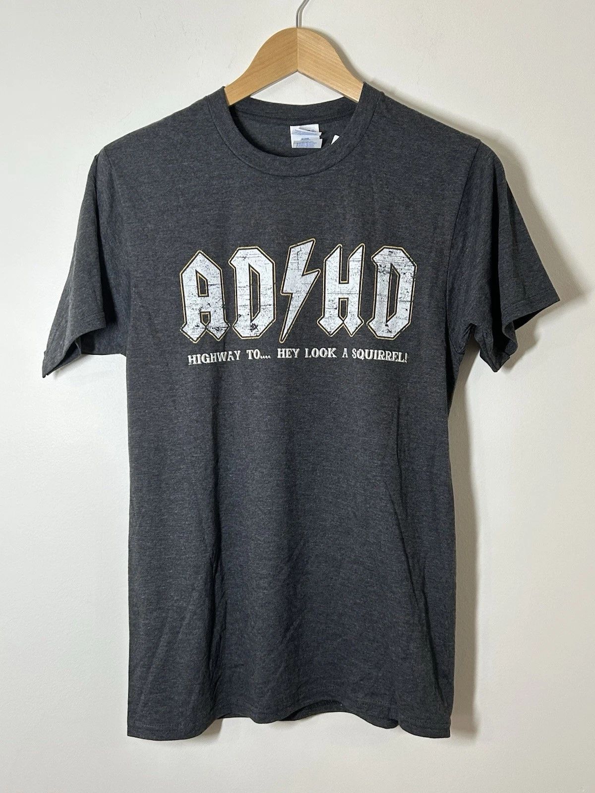 Port & Company Fan Favorite Men's Small ADHD Highway To Hey Look A Squirrel
