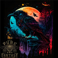 A Crow With a Fantasy Moon Mens Light Cotton T-Shirt