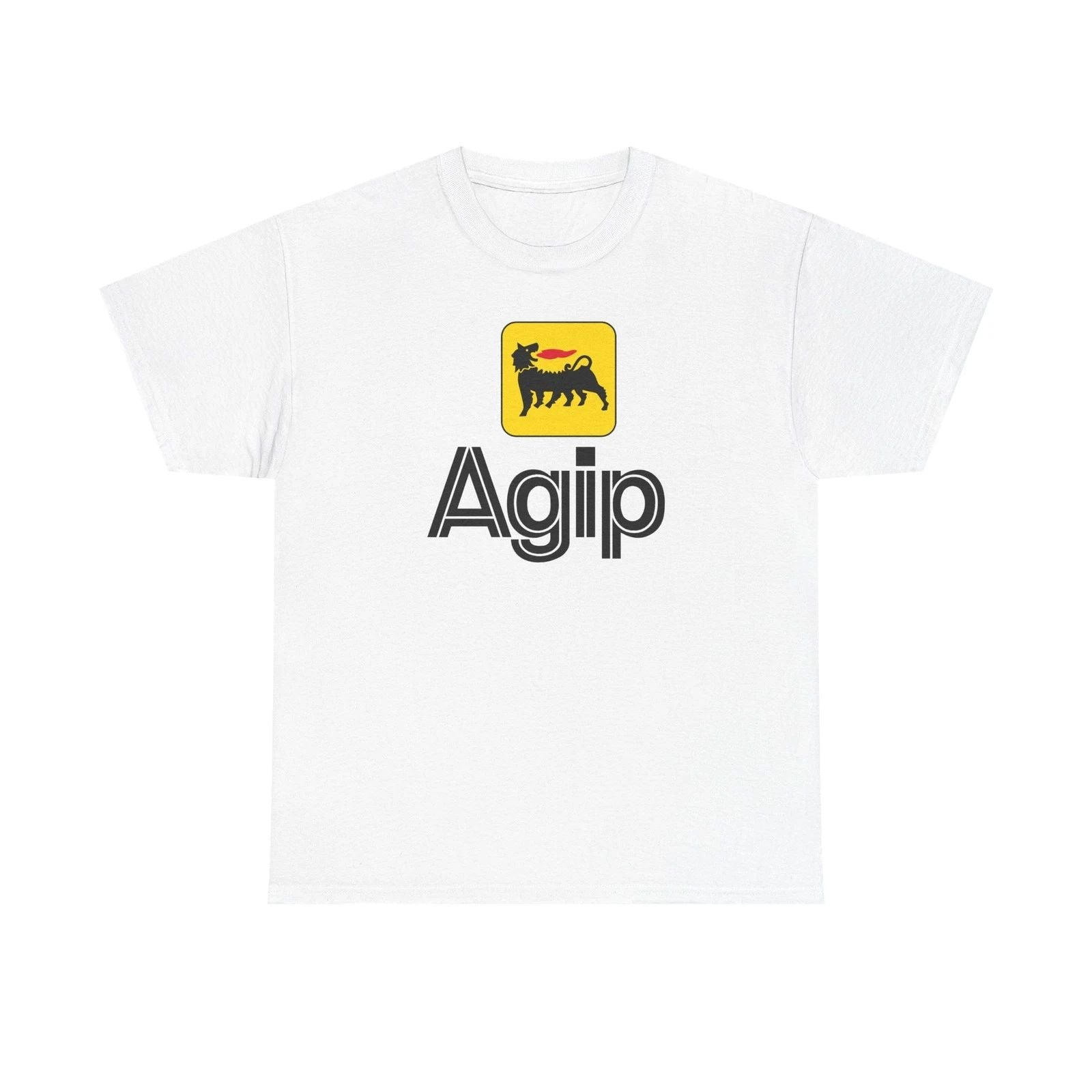Vintage Inspired Agip Petroli Vintage Reproduction Unisex Heavy Cotton T-Shirt