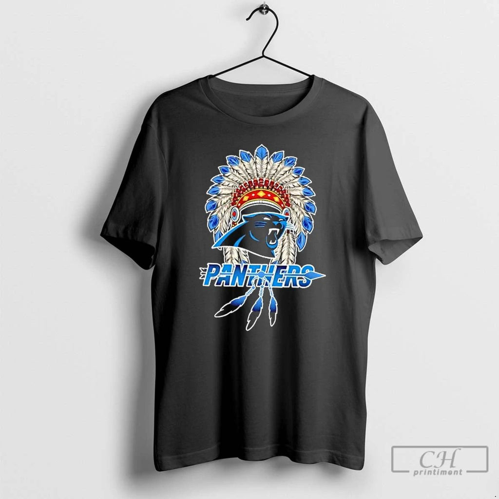 Premium Carolina Panthers Football X Native American T Shirts