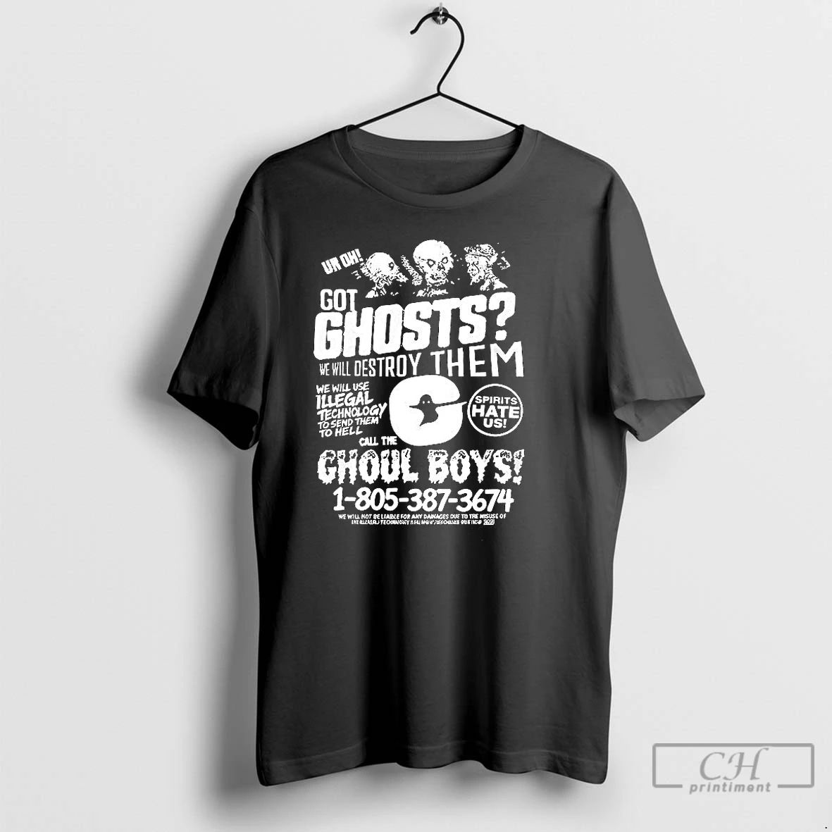 Classic Got Ghosts We Will Destroy Them Ghoul Boys Halloween T Shirts