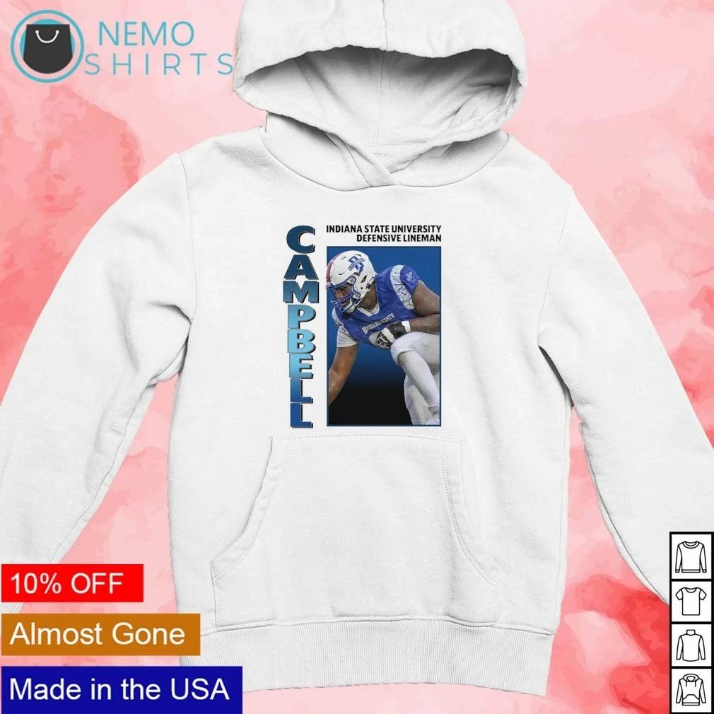 Sirmaine Campbell Retro Indiana State University Defensive Lineman shirt