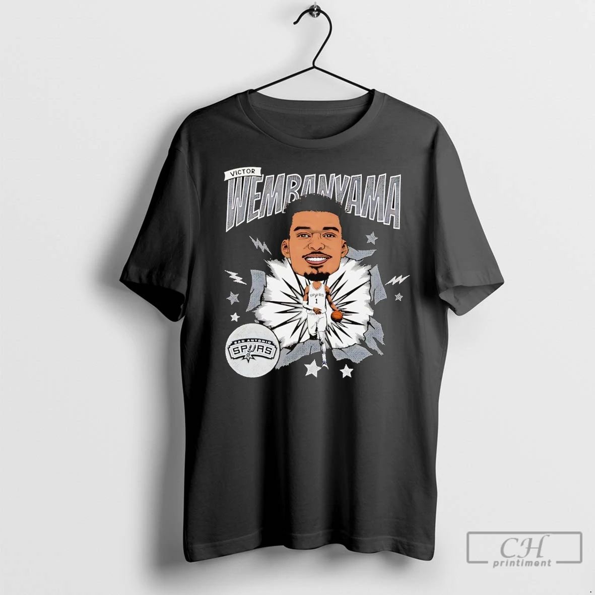 Premium Victor Wembanyama Caricature San Antonio Spurs