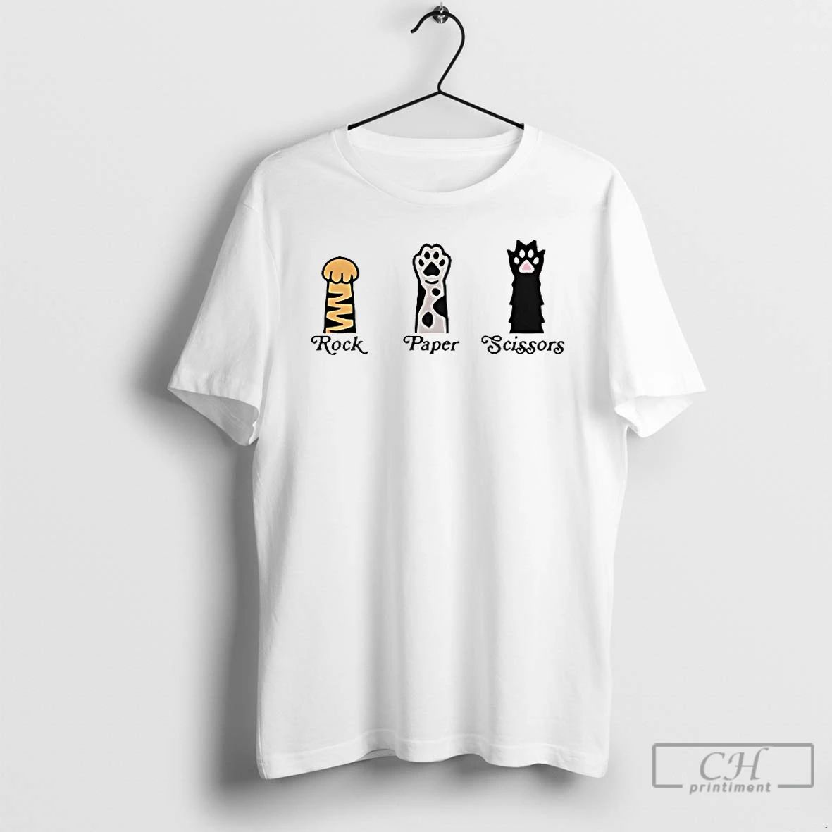 Classic Rock Paper Scissors Pet T Shirts