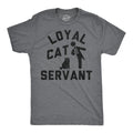 Mens Funny T Shirts Loyal Cat Servant Sarcastic Kitten Lovers Graphic Novelty