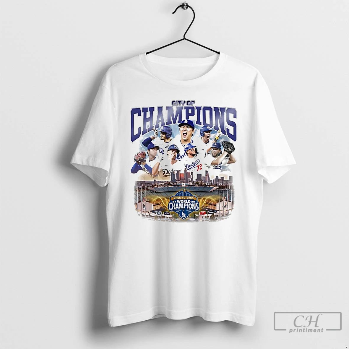 Classic City Of Champions La Dodgers 2025 World Champions T Shirts