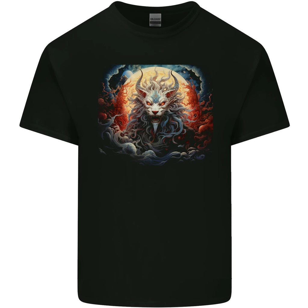 Fantasy Fire Dragon 4 Mens Cotton T-Shirt Tee Top