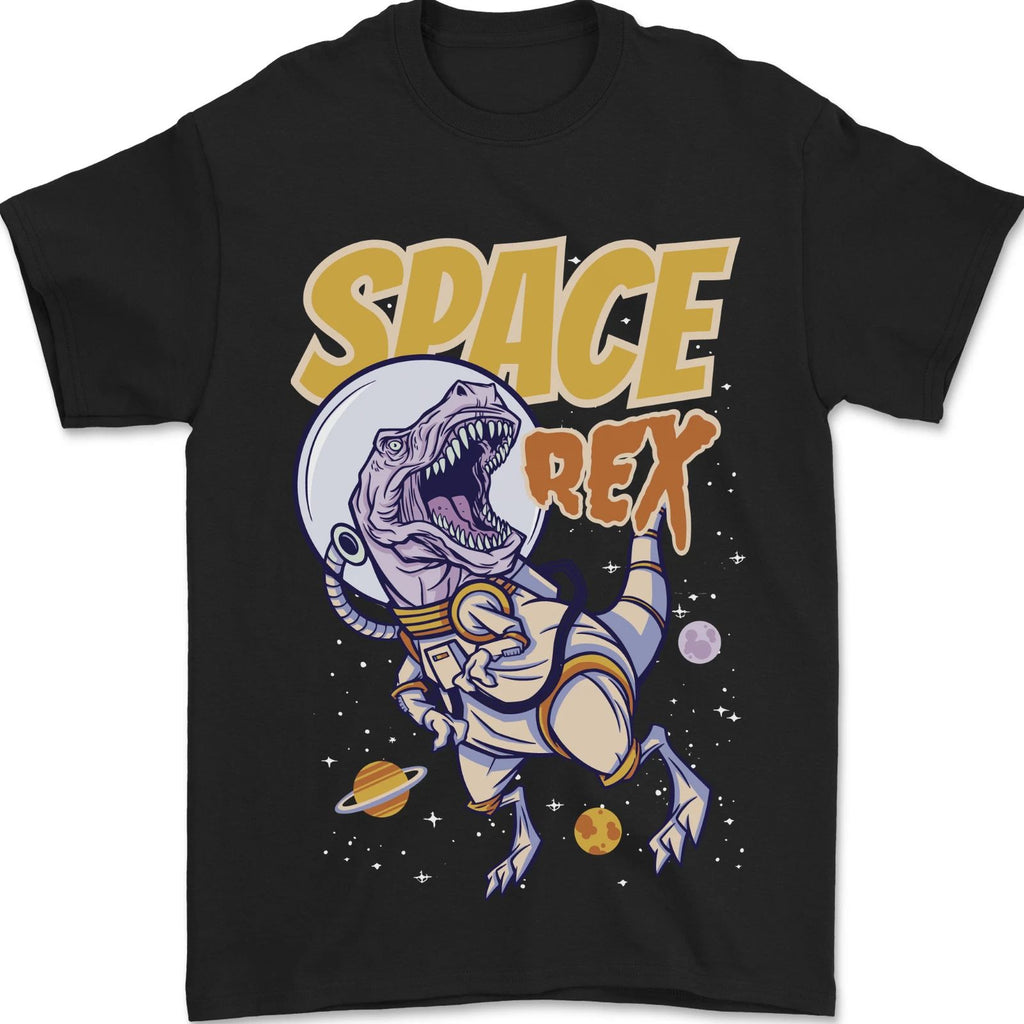 Space Rex Funny Astronaut Spaceman Dinosaur Mens T-Shirt 100% Cotton