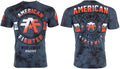 AMERICAN FIGHTER Men's T-Shirt SILVER LAKE Athletic Multicolor Biker MMA S-5XL