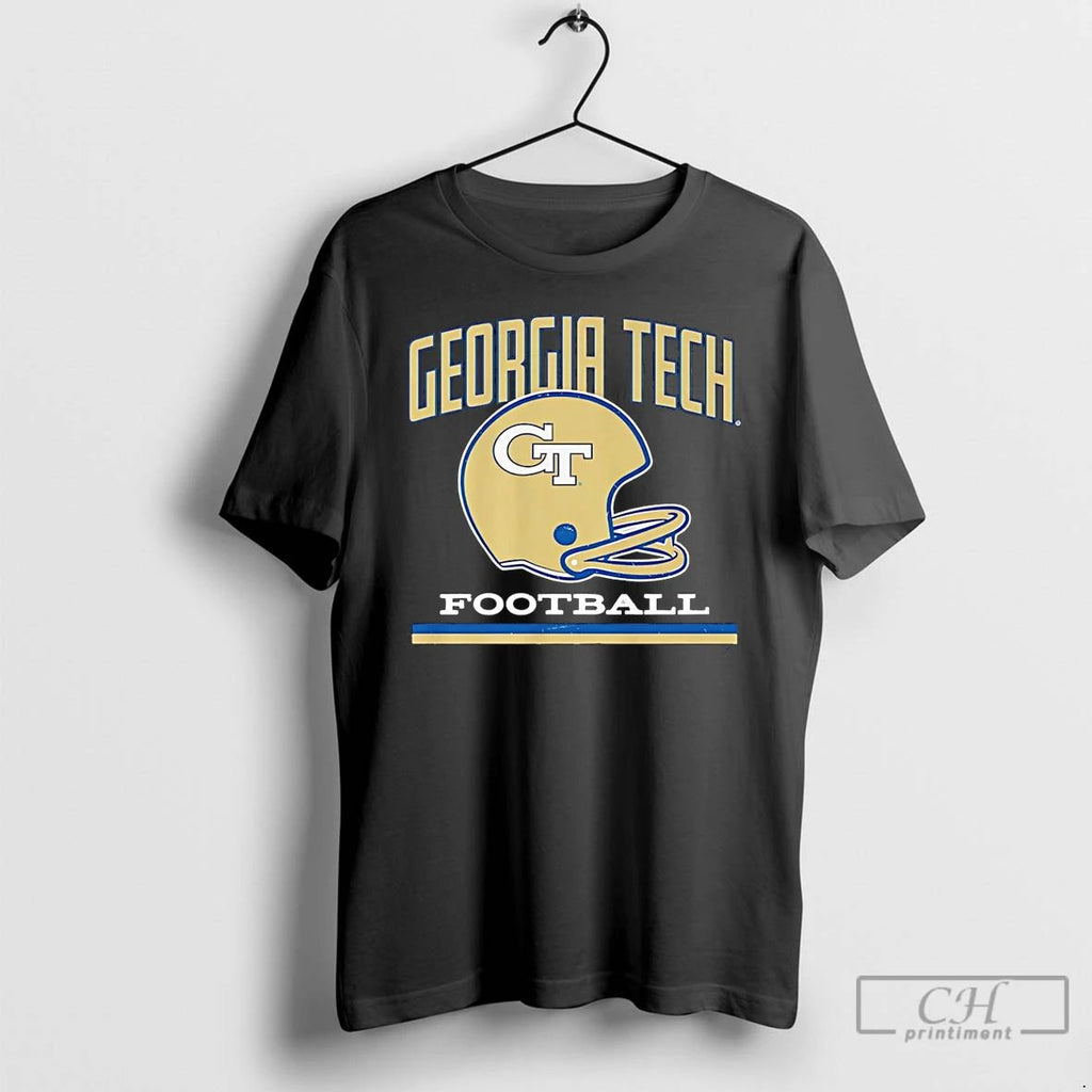 Classic Georgia Tech Yellow Jackets Football Vintage Helmet 2025 T Shirts