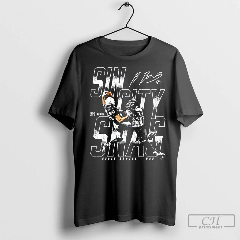 Premium Brock Bowers Las Vegas Sin City Snag Signature