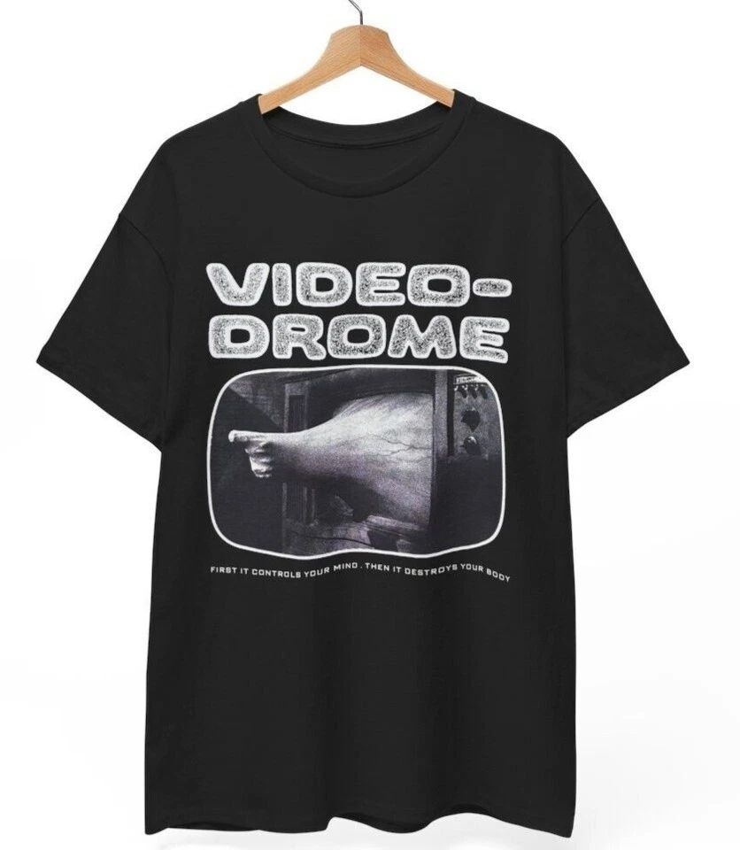 Videodrome Unisex Black T-Shirt, Video drome S-5XL Q3344
