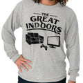 Funny Video Game The Great Indoors Introvert Long Sleeve T Shirts Tees For Men