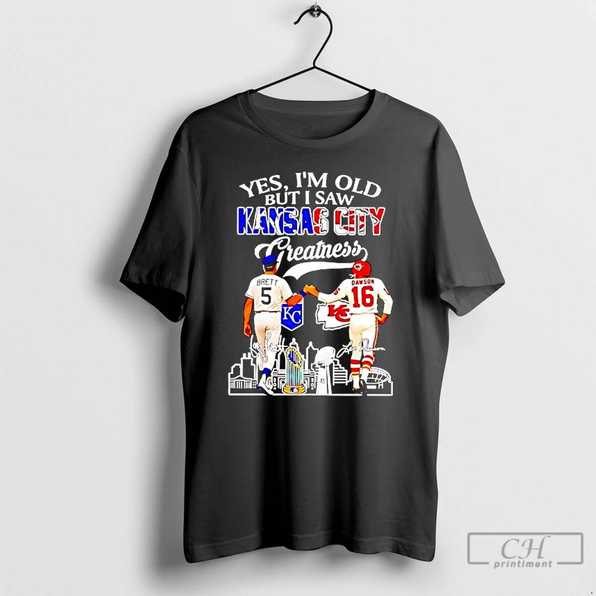 Classic Yes Im Old But I Sawkansas City Chiefs Greatness Players Signature T Shirts