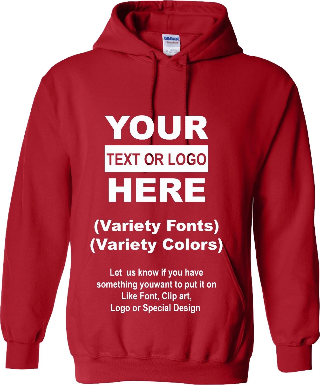 Personalized Customs Hoodie Your Text / Logo